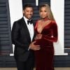 Ciara enceinte et son mari Russell Wilson - Vanity Fair Oscar after party 2017 au Wallis Annenberg Center for the Performing Arts à Berverly Hills, le 26 février 2017. © Chris Delmas/Bestimage