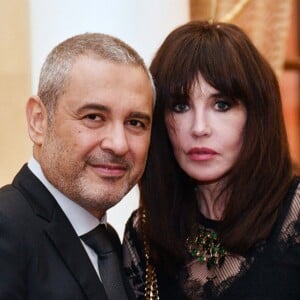 Exclusif - Elie Saab et Isabelle Adjani - Dîner "Le cercle des amis de la culture Française" à Beyrouth dans la Résidence des Pins ( Résidence des ambassadeurs de France au Liban) le 24 février 2017 © Greg Demarque / Bestimage