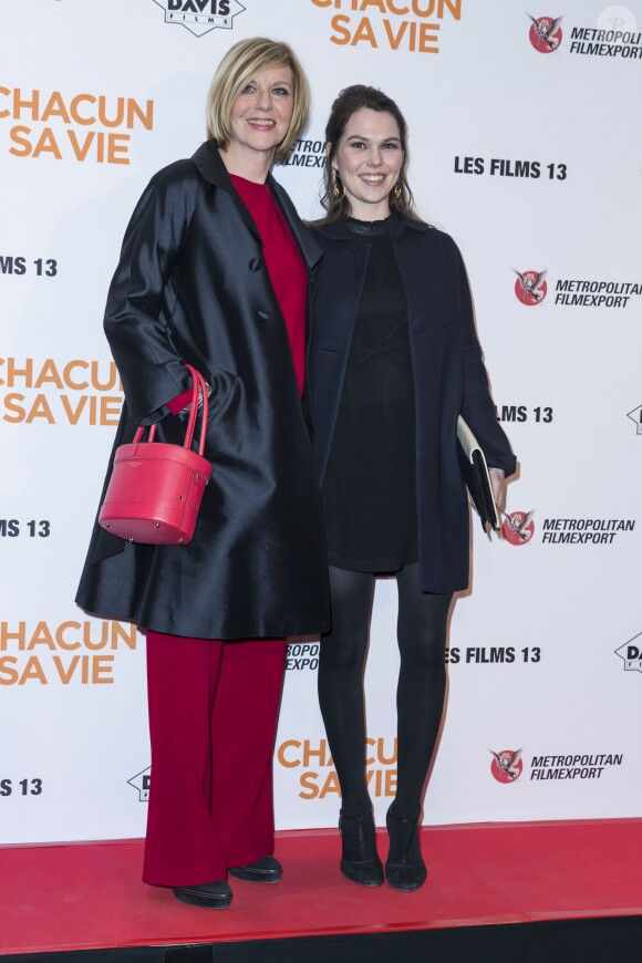 Chantal Ladesou et sa fille Clémence Ansault lors de l'avant-première du film "Chacun sa vie" au cinéma UGC Normandie à Paris, France, le 13 mars 2017. © Olivier Borde/Bestimage