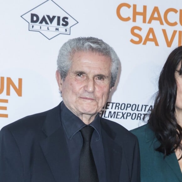 Claude Lelouch et sa compagne Valérie Perrin lors de l'avant-première du film "Chacun sa vie" au cinéma UGC Normandie à Paris, France, le 13 mars 2017. © Olivier Borde/Bestimage