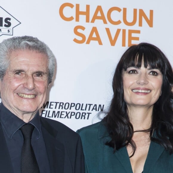 Claude Lelouch et sa compagne Valérie Perrin lors de l'avant-première du film "Chacun sa vie" au cinéma UGC Normandie à Paris, France, le 13 mars 2017. © Olivier Borde/Bestimage