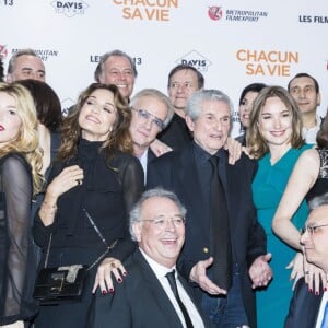 Julie Ferrier, Lola Marois, Stéphane De Groodt, Antoine Duléry, Michel Leeb, Nadia Farès, Francis Huster, Christophe Lambert, Claude Lelouch, Victor et Samuel Hadida, Liane Foly, Déborah François, Elsa Zylberstein, Zinedine Soualem, et Gérard Darmon lors de l'avant-première du film "Chacun sa vie" au cinéma UGC Normandie à Paris, France, le 13 mars 2017. © Olivier Borde/Bestimage