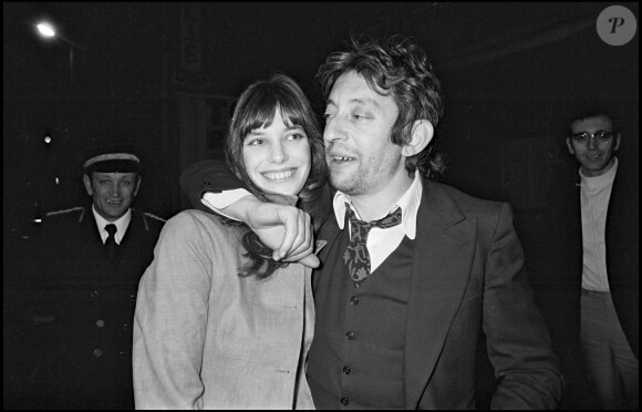 Serge Gainsbourg et Jane Birkin à Paris en 1972