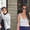 Kris Jenner et ses filles Kourtney Kardashian et Kendall Jenner à Agoura Hills, le 15 mars 2017.
