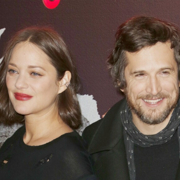 Marion Cotillard (enceinte) et son compagnon Guillaume Canet - Avant-première du film "Rock'n Roll" au Pathé Beaugrenelle à Paris le 13 février 2017.