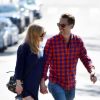 Exclusif - Amanda Seyfried, enceinte, et son fiancé Thomas Sadoski se baladent à West Hollywood le 13 février 2017.