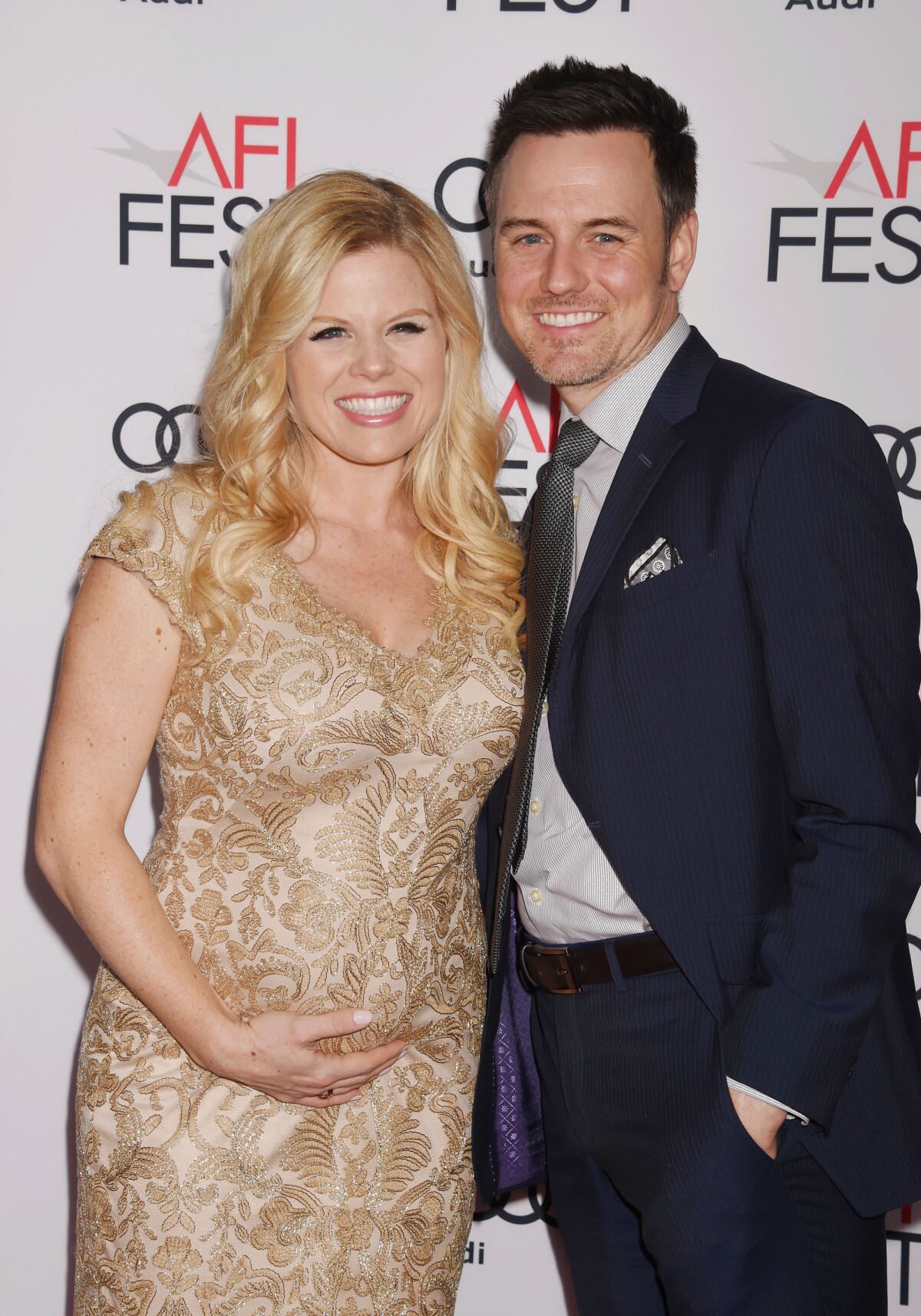 Photo Megan Hilty (enceinte) et son mari Brian Gallagher lors de la(02)