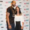 Nicolas Batum et sa compagne Aurélie - Avant-première du film "Nola Circus" au cinéma Gaumont Opéra côté Capucines à Paris, France, le 12 septembre 2016. ©