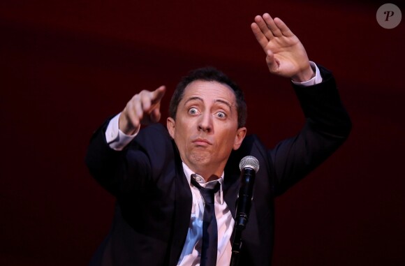 Exclusif - Gad Elmaleh se produit sur la mythique scène du "Carnegie Hall" à New York, avec son spectacle "Oh My Gad", entièrement joué en anglais. New York, le 11 février 2017. © Dominique Jacovides/Bestimage