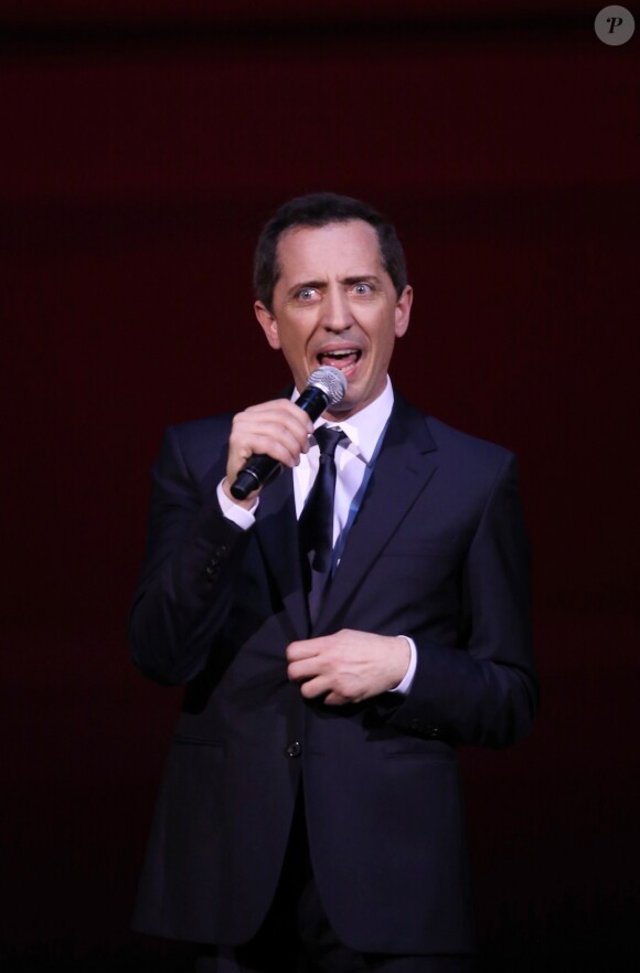 Exclusif - Gad Elmaleh se produit sur la mythique scène du "Carnegie Hall" à New York, avec son spectacle "Oh My Gad", entièrement joué en anglais. New York, le 11 février 2017. © Dominique Jacovides/Bestimage