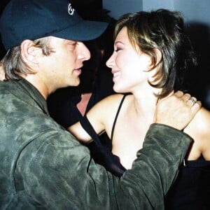 David Hallyday et Laura Smet lors de l'inauguration de L'Amnesia", le 1er octobre 2003.