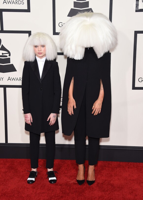Sia et Maddie Ziegler à la 57ème soirée annuelle des Grammy Awards au Staples Center à Los Angeles, le 8 février 2015.