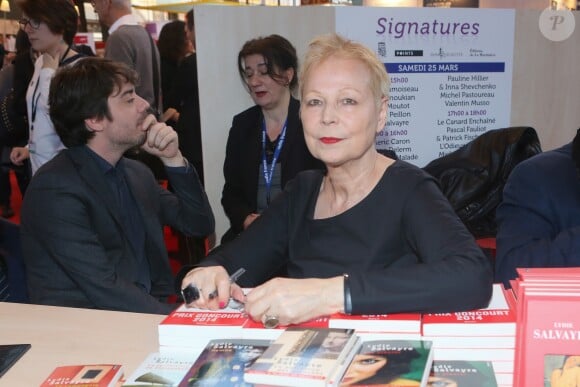 Lydie Salvayre au 32ème Salon du Livre à la Porte de Versailles à Paris, le 25 mars 2017. © CVS/Bestimage