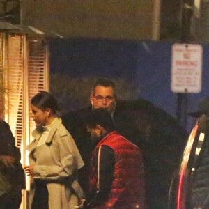 Exclusif - Selena Gomez et son compagnon The Weeknd (Abel Tesfaye) sont allés dîner au restaurant "Harbour Sixty Steakhouse" à Toronto, le samedi 18 mars 2017. La chanteuse ne reste jamais bien loin de son nouvel amour, elle a fait vendredi soir un aller/retour très rapide Toronto-New York en jet privé pour un photoshoot! Le couple semble très amoureux. © CPA/Bestimage  Exclusive - Selena Gomez returns to Toronto for 'The Weeknd.' Things appear to be getting serious between Selena Gomez and her beau 'The Weeknd.' The couple are definitely doing everything to 'make it work.' Selena hopped on a private jet in the early hours of Friday for a photo shoot in NYC on that very day! After she wrapped it was a straight shot to a private airport where her jet was waiting to bring her back to Toronto for Saturday and Sunday. The couple went out to dinner, toured local sights, and even went to an Aquarium. Toronto, Canada - Saturday March 18, 2017.18/03/2017 - Toronto