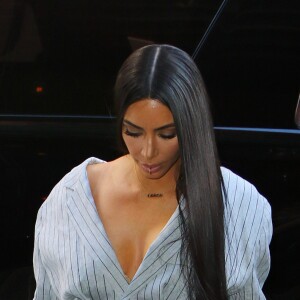 Kim Kardashian dans la rue à New York le jour de la Saint Valentin le 14 février 2017.