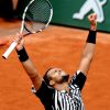 Jo-Wilfried Tsonga se qualifie faca à Marcos Baghdatis en cinq sets lors du 2ème tour des internationaux de tennis de Roland Garros à Paris le 26 mai 2016. © Dominique Jacovides / Bestimage