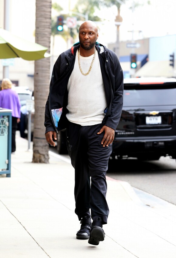 Lamar Odom se promène à Beverly Hills. Los Angeles, le 16 février 2017.