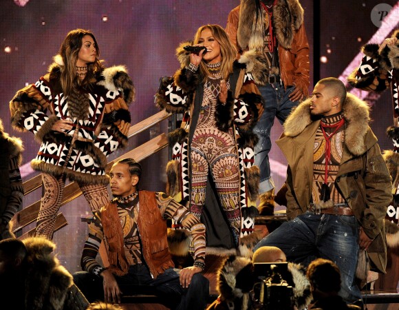 Jennifer Lopez aux American Music Awards 2015 à Los Angeles. Novembre 2015.