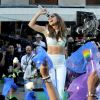 Jennifer Lopez en show pour l'émission 'Today' à New York. Juillet 2016.