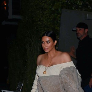 Exclusif - Kim Kardashian et son mari Kanye West sont allés diner au restaurant Providence à Los Angeles, le 25 mars 2017.