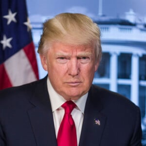 Portrait officiel de Donald Trump, 45e président des États-Unis. Janvier 2017.