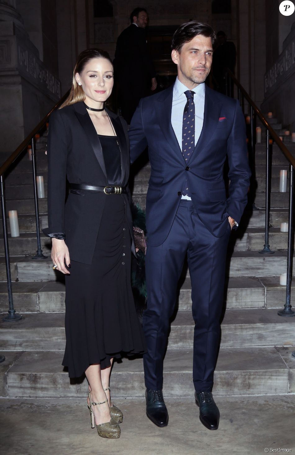 Olivia Palermo et son mari Johannes Huebl - Dîner de gala Montblanc