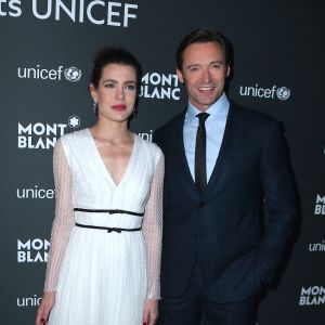 Charlotte Casiraghi et Hugh Jackman - Dîner de gala Montblanc & UNICEF à la New York Public Library à New York, le 3 avril 2017. © Morgan Dessalles/Bestimage