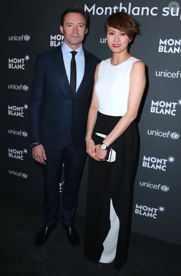 Hugh Jackman et Gigi Leung - Dîner de gala Montblanc & UNICEF à la New York Public Library à New York, le 3 avril 2017. © Morgan Dessalles/Bestimage