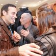 Exclusif - Anthony Delon et sa fille Loup - Lancement de la marque de vêtements de cuir "Anthony Delon 1985" chez Montaigne Market à Paris. Le 7 mars 2017 © Philippe Doignon / Bestimage