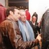 Exclusif - Alain Delon et son fils Anthony Delon - Lancement de la marque de vêtements de cuir "Anthony Delon 1985" chez Montaigne Market à Paris. Le 7 mars 2017 © Philippe Doignon / Bestimage