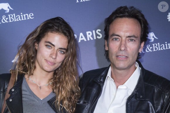 Exclusif - Anthony Delon et sa fille Alyson Le Borges - Inauguration de la boutique Harmont & Blaine à Paris, ce mardi 13 octobre.