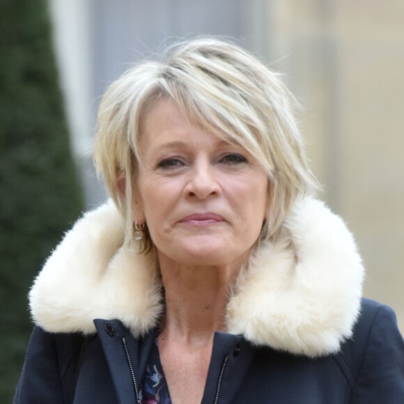 L'animatrice Sophie Davant lors des 30 ans du Téléthon pendant une réception au palais de l'Elysée à Paris, le 30 janvier 2017.