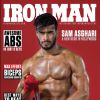 Sam Asghari en couverture du magazine Iron Man. Numéro d'avril 2017.