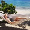 Photo d'Estelle Lefébure en vacances. Avril 2017.