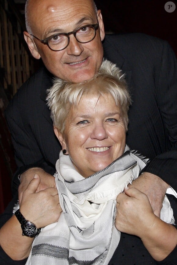 Mimie Mathy et son mari Benoist Gérard à Paris le 7 mars 2015.