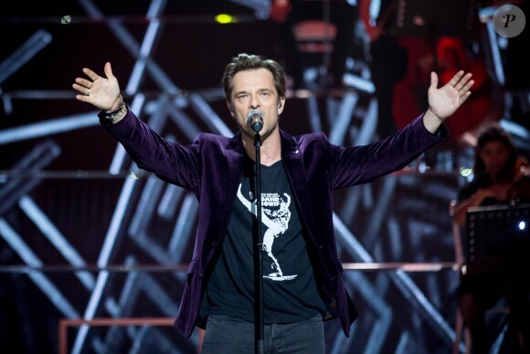 Exclusif - David Hallyday - Emission hommage à "Grégory Lemarchal, 10 ans après l'histoire continue" au Zénith de Paris et retransmis en direct sur TF1 le 7 janvier 2017. © Cyril Moreau/Bestimage