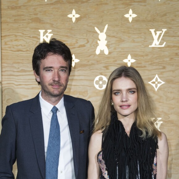 Antoine Arnault et sa compagne Natalia Vodianova - Photocall - Cocktail du dîner de présentation de la nouvelle collection Vuitton "Masters, Les Grands Maîtres" en collaboration avec Jeff Koons au Louvre à Paris, le 11 avril 2017. © Olivier Borde/Bestimage