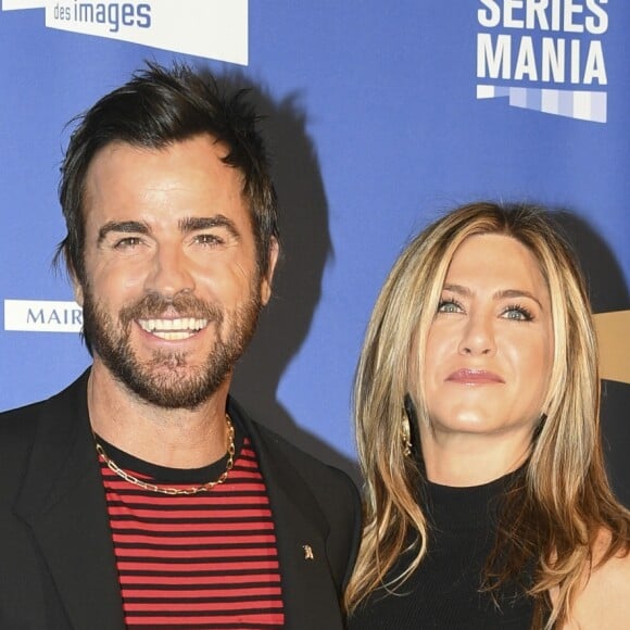 Jennifer Aniston et son mari Justin Theroux à la soirée d'ouverture de la 8ème édition du festival "Séries Mania" au cinéma Grand Rex. Paris, le 13 avril 2017. © Pierre Perusseau/Bestimage