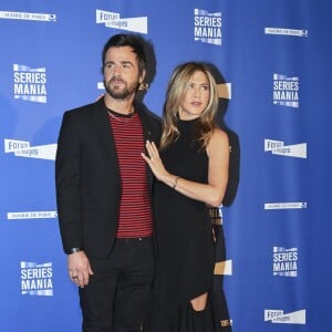 Jennifer Aniston et son mari Justin Theroux à la soirée d'ouverture de la 8ème édition du festival "Séries Mania" au cinéma Grand Rex. Paris, le 13 avril 2017. © Pierre Perusseau/Bestimage