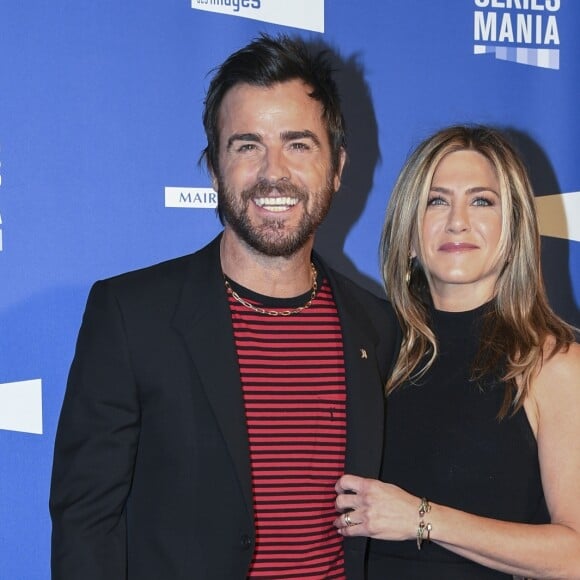 Jennifer Aniston et son mari Justin Theroux à la soirée d'ouverture de la 8ème édition du festival "Séries Mania" au cinéma Grand Rex. Paris, le 13 avril 2017. © Pierre Perusseau/Bestimage