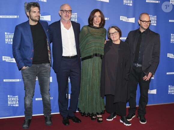 Clément Manuel, Eytan Fox, Aure Atika, Agnieszka Holland et Damon Lindelof à la soirée d'ouverture de la 8ème édition du festival "Séries Mania" au cinéma Grand Rex. Le festival, consacré aux séries télévisées du monde entier, se déroulera du 13 au 23 avril 2017 au Forum des images. Paris, le 13 avril 2017. © Pierre Perusseau/Bestimage