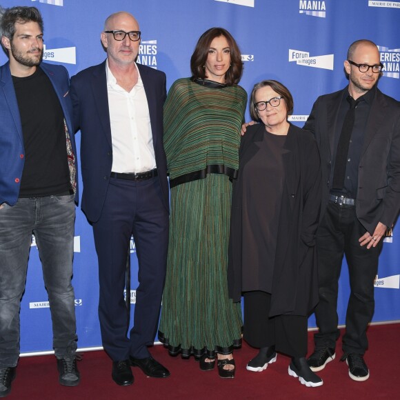 Clément Manuel, Eytan Fox, Aure Atika, Agnieszka Holland et Damon Lindelof à la soirée d'ouverture de la 8ème édition du festival "Séries Mania" au cinéma Grand Rex. Le festival, consacré aux séries télévisées du monde entier, se déroulera du 13 au 23 avril 2017 au Forum des images. Paris, le 13 avril 2017. © Pierre Perusseau/Bestimage