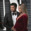 Russell Wilson et sa femme Ciara enceinte - People à la soirée Vanity Fair en marge de la cérémonie des Oscar 2017 à Los Angeles le 26 février 2017.