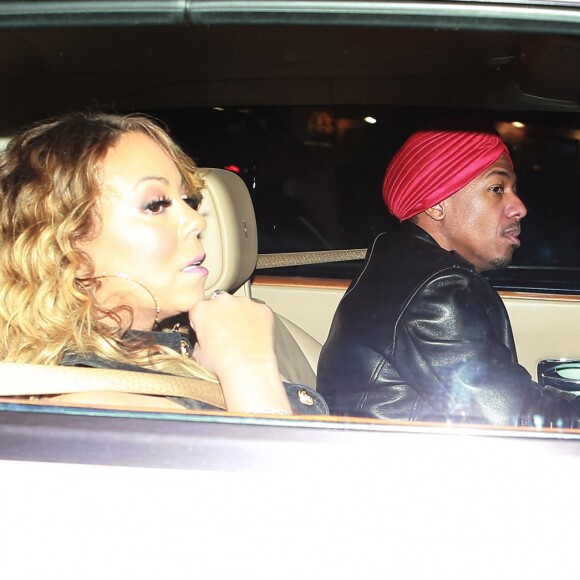 Mariah Carey et Nick Cannon partent du restaurant "Nobu" à Malibu le 22 avril 2017.