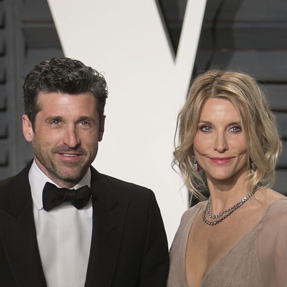 Patrick Dempsey et sa femme Jillian Dempsey à la soirée Vanity Fair en marge de la cérémonie des Oscar 2017 à Los Angeles le 26 février 2017. © Prensa Internacional via ZUMA Wire