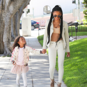 Mel B et sa fille Madison Brown-Belafonte dans les rues de Los Angeles, le 20 avril 2017