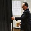François Hollande vote à Tulle, le 23 avril 2017. © Patrick Bernard/Bestimage