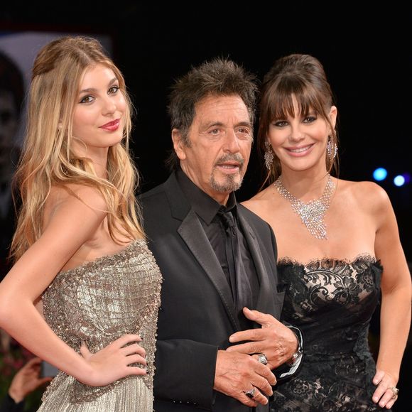 Camila Sola, Al Pacino et sa compagne Lucila Sola - Première du film "The Humbling" lors du 71e festival international du film de Venise, la Mostra. Le 30 août 2014