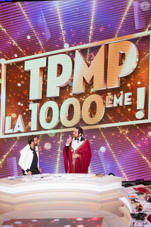 Exclusif - Cyril Hanouna et Camille Combal - 1000ème de l'émission "Touche pas à mon poste" (TPMP) en prime time sur C8 à Boulogne-Billancourt le 27 avril 2017.