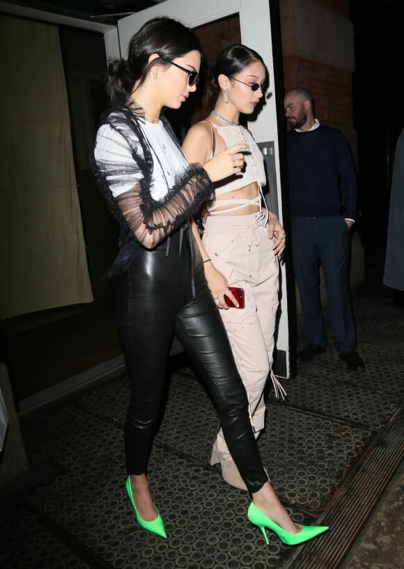 Kendall Jenner et Bella Hadid à la fête d'anniversaire privée de Travis Scott à New York, le 30 avril 2017